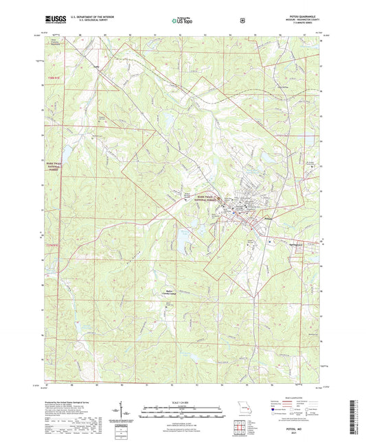 Potosi Missouri US Topo Map Image