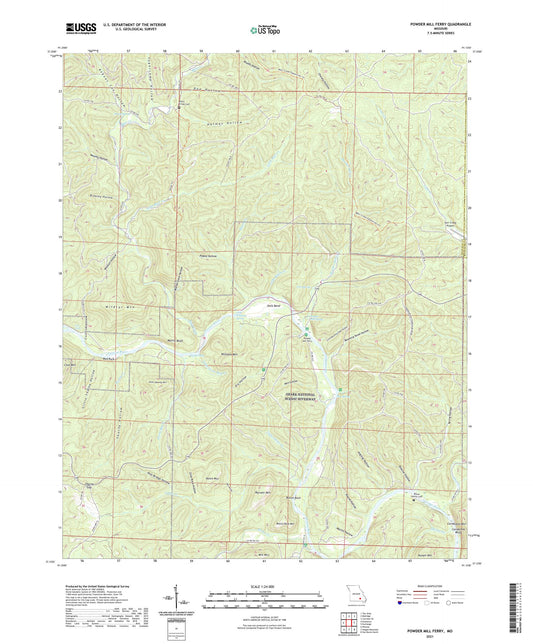 Powder Mill Ferry Missouri US Topo Map Image
