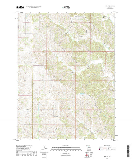 Pure Air Missouri US Topo Map Image