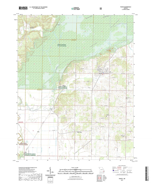 Puxico Missouri US Topo Map Image
