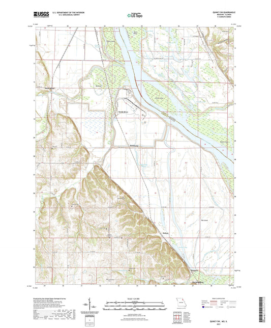 Quincy SW Missouri US Topo Map Image