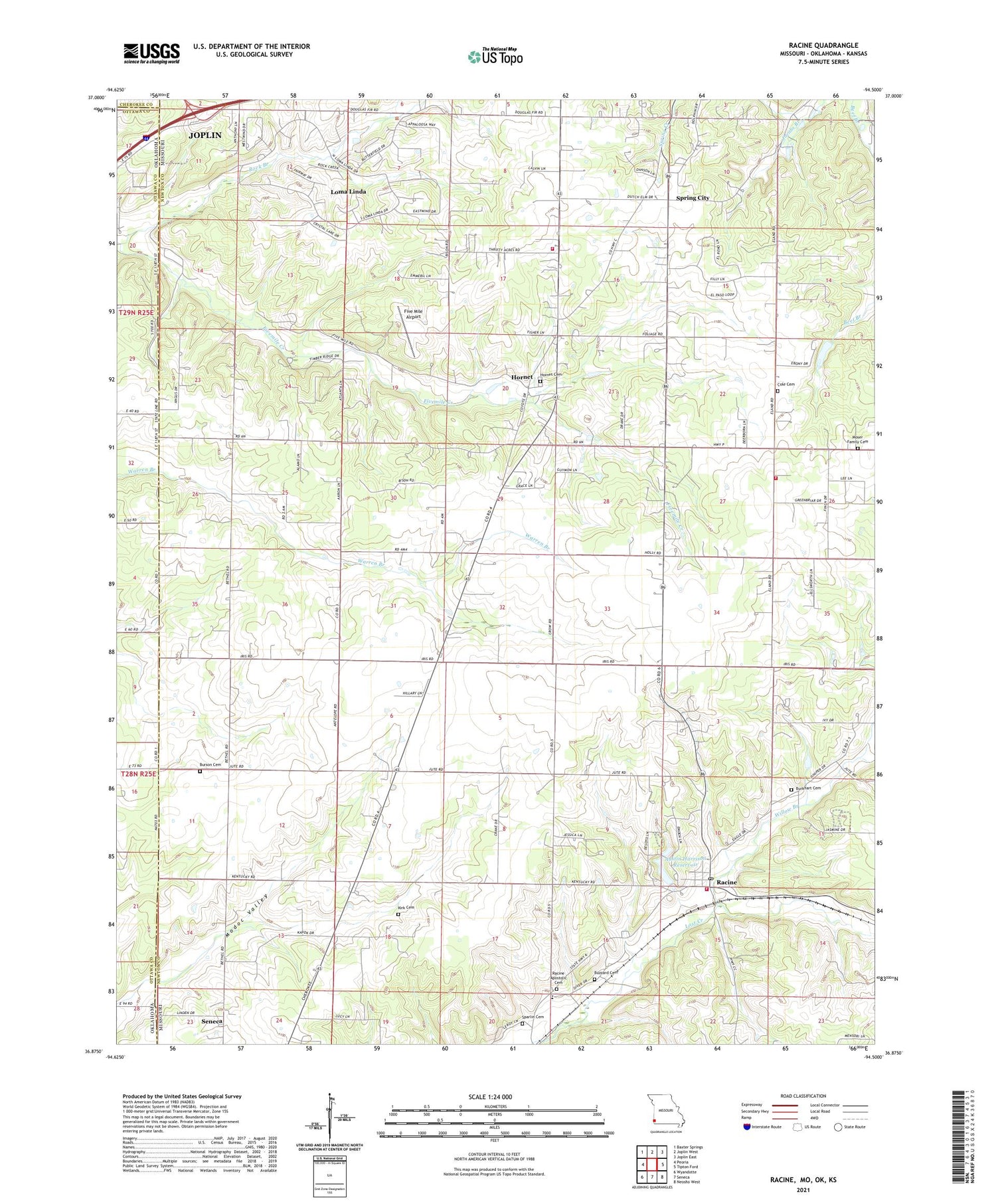 Racine Missouri US Topo Map Image