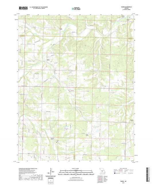 Rader Missouri US Topo Map Image