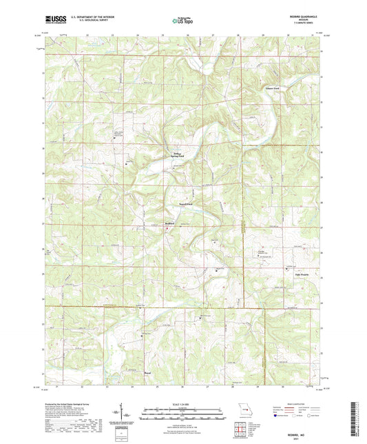 Redbird Missouri US Topo Map Image
