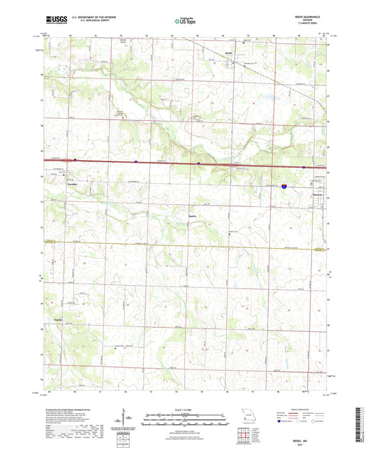 Reeds Missouri US Topo Map Image