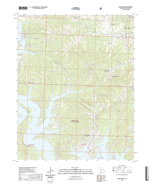 Reeds Spring Missouri US Topo Map Image