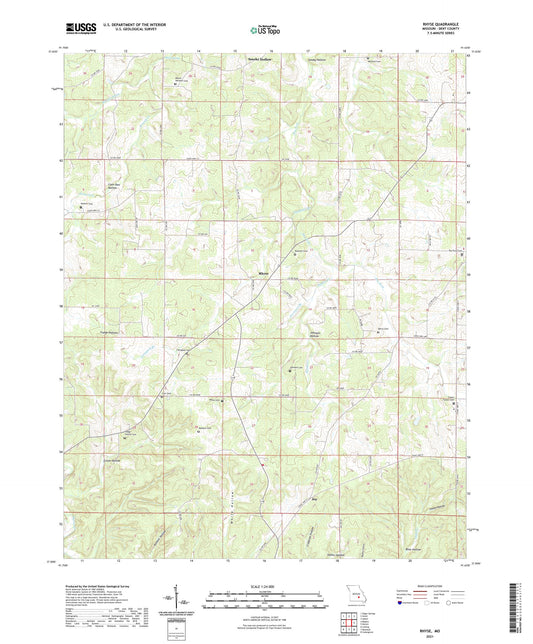 Rhyse Missouri US Topo Map Image