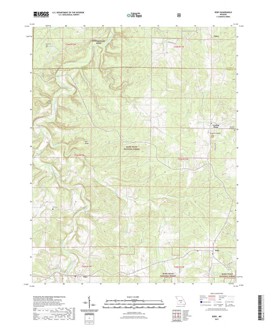 Roby Missouri US Topo Map Image