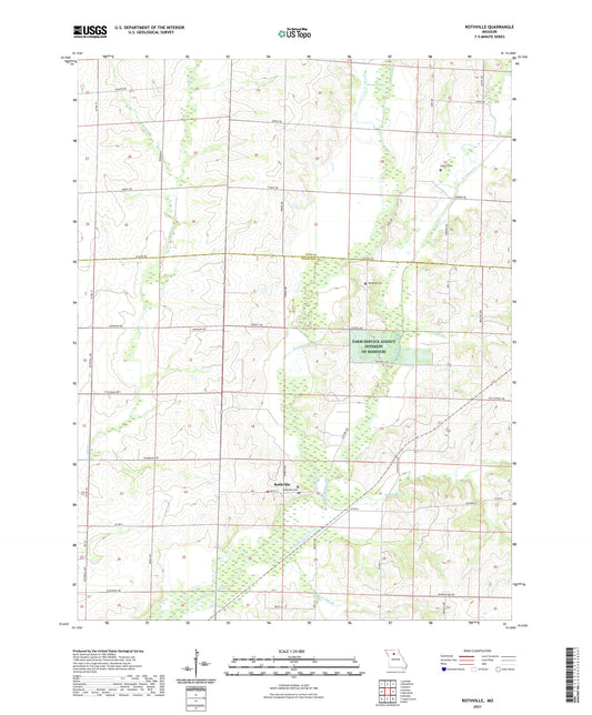 Rothville Missouri US Topo Map Image