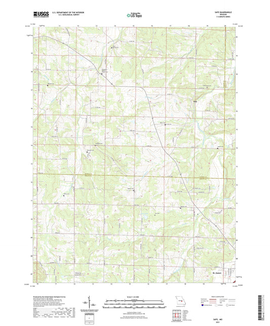 Safe Missouri US Topo Map Image
