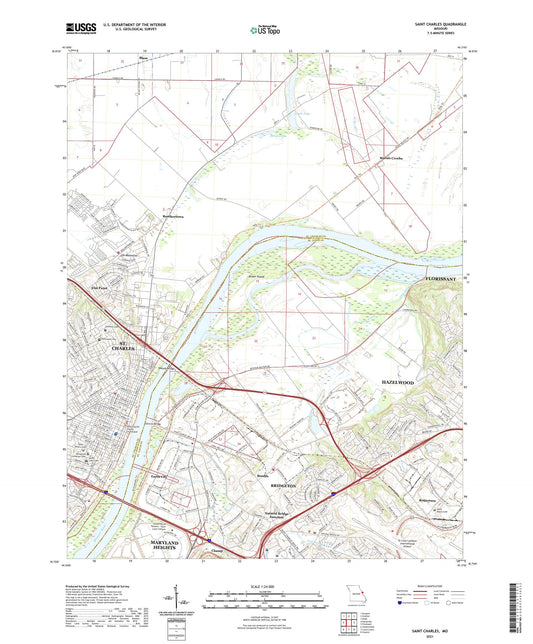 Saint Charles Missouri US Topo Map Image