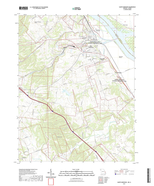 Sainte Genevieve Missouri US Topo Map Image