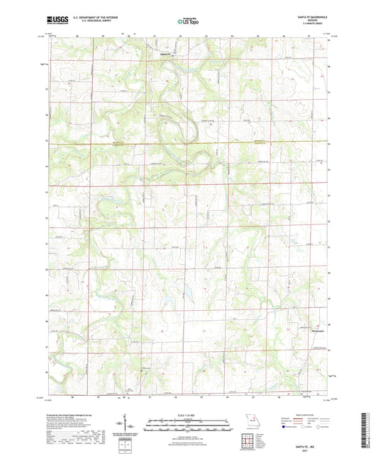 Santa Fe Missouri US Topo Map Image