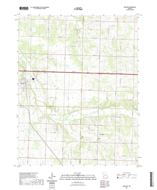 Sarcoxie Missouri US Topo Map Image