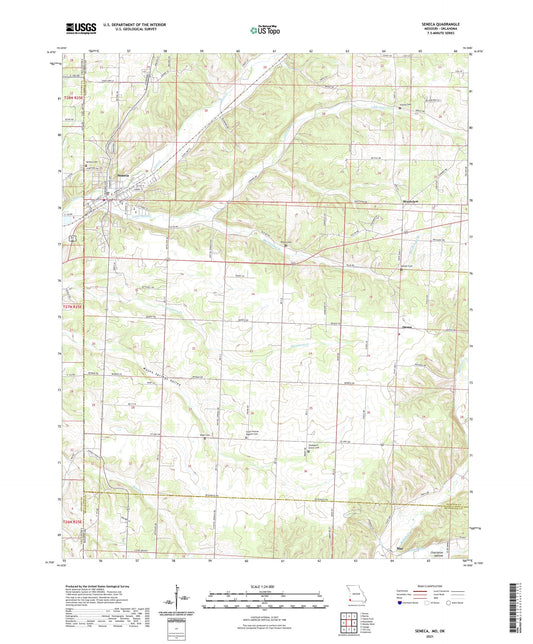 Seneca Missouri US Topo Map Image