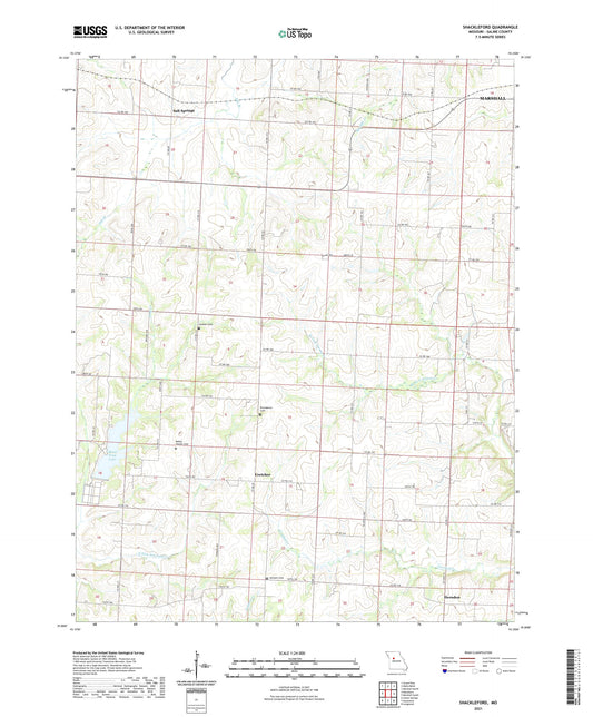Shackleford Missouri US Topo Map Image