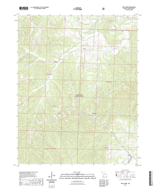 Shell Knob Missouri US Topo Map Image
