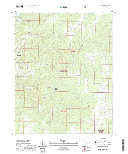 Siloam Springs Missouri US Topo Map Image
