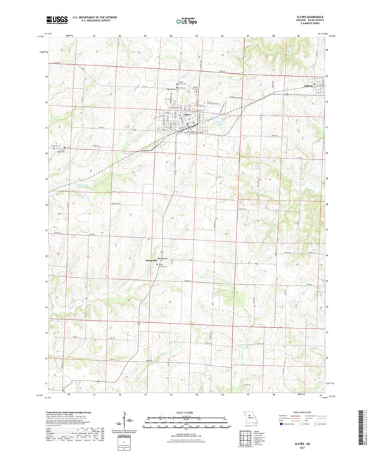 Slater Missouri US Topo Map Image