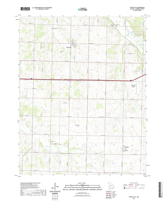 Stotts City Missouri US Topo Map Image