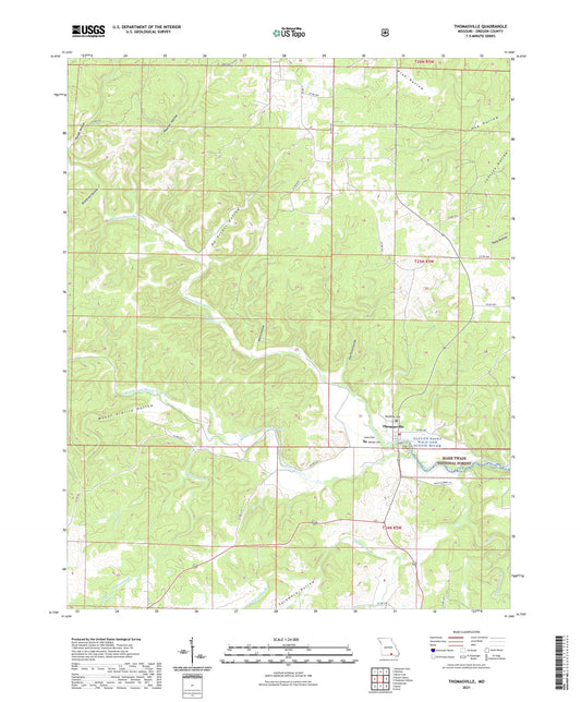 Thomasville Missouri US Topo Map Image