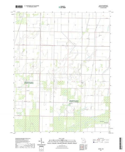 Vastus Missouri US Topo Map Image