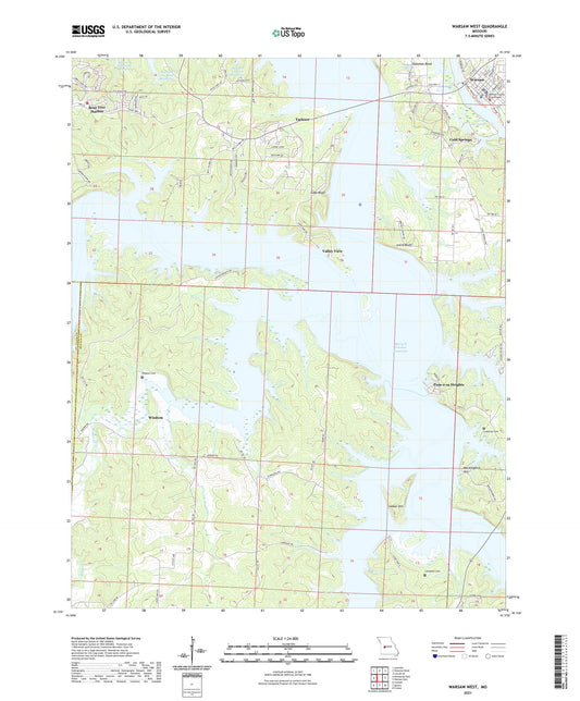 Warsaw West Missouri US Topo Map Image