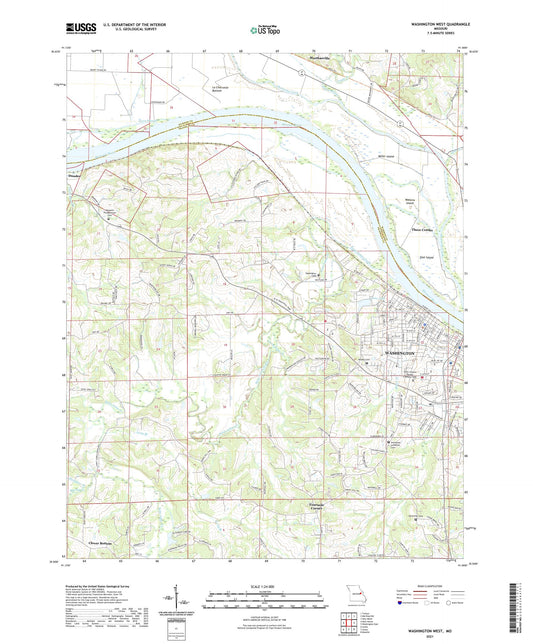 Washington West Missouri US Topo Map Image