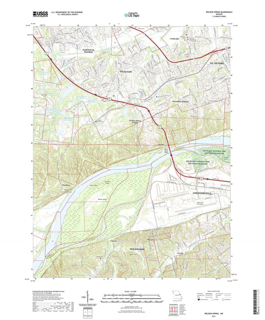 Weldon Spring Missouri US Topo Map Image