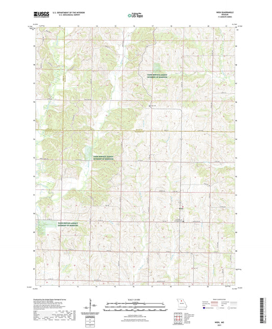 Wien Missouri US Topo Map Image