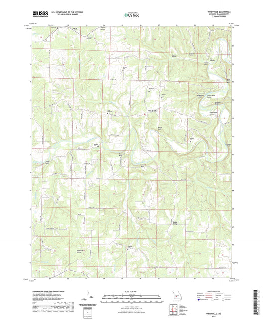 Windyville Missouri US Topo Map Image
