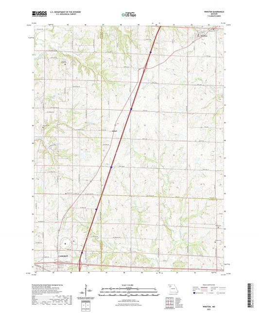 Winston Missouri US Topo Map Image