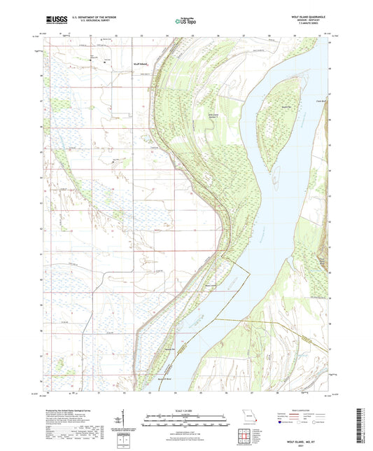 Wolf Island Missouri US Topo Map Image