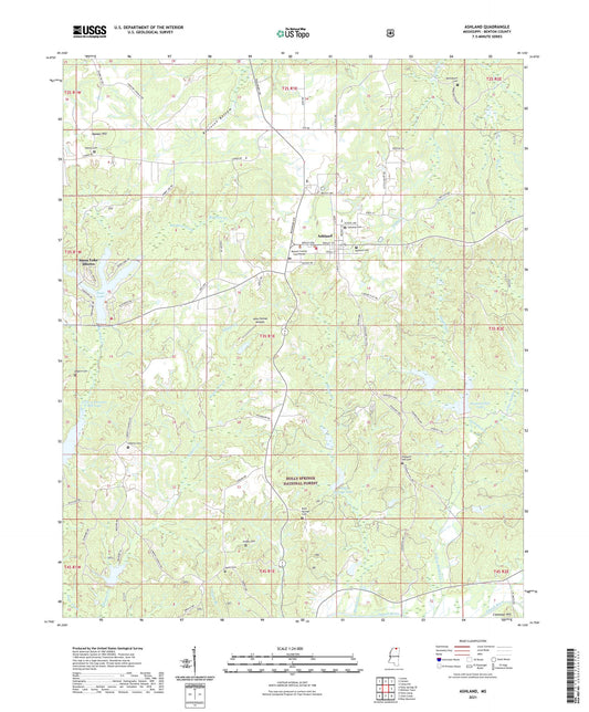 Ashland Mississippi US Topo Map Image