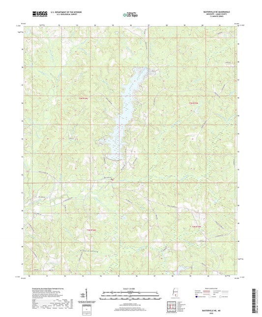 Baxterville NE Mississippi US Topo Map Image