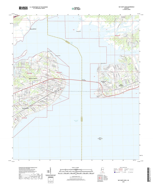 Bay Saint Louis Mississippi US Topo Map Image