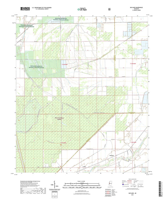 Bayland Mississippi US Topo Map Image