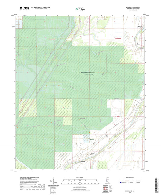 Bayland SE Mississippi US Topo Map Image