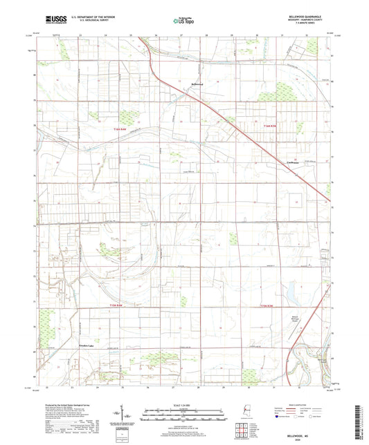 Bellewood Mississippi US Topo Map Image