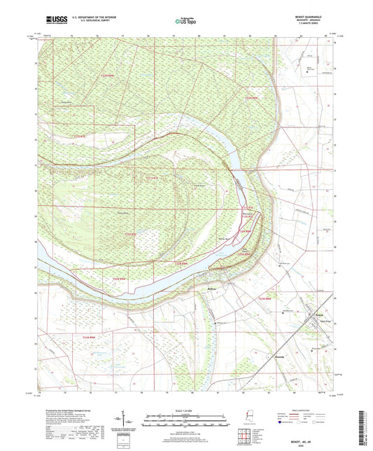 Benoit Mississippi US Topo Map Image