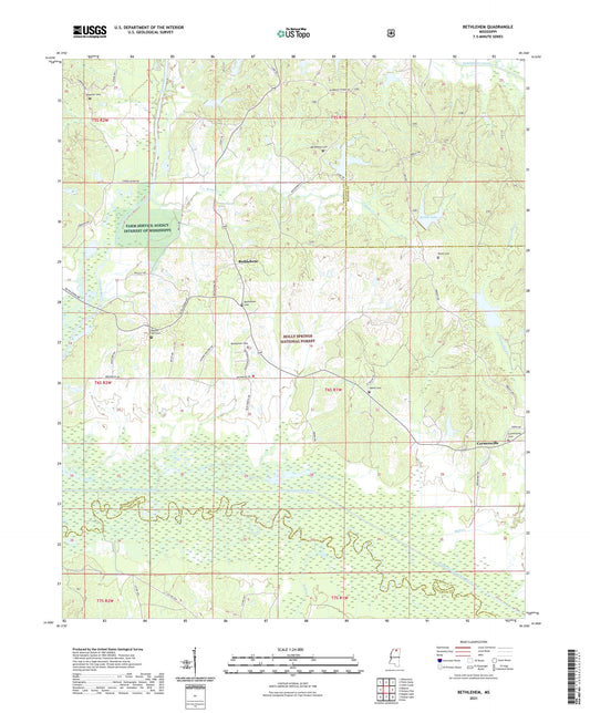 Bethlehem Mississippi US Topo Map Image