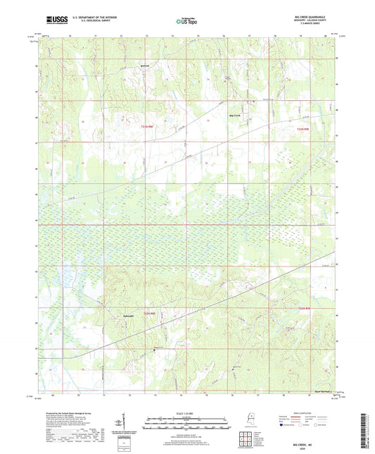 Big Creek Mississippi US Topo Map Image