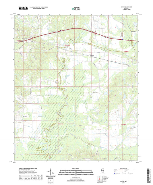 Bovina Mississippi US Topo Map Image