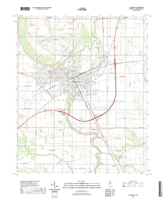 Clarksdale Mississippi US Topo Map Image