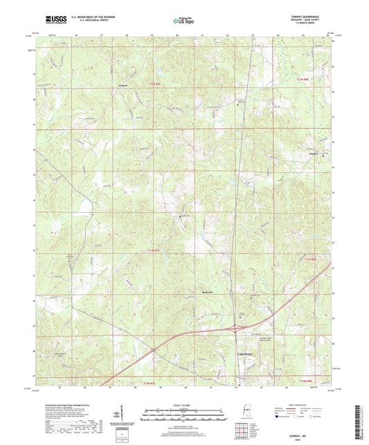 Conway Mississippi US Topo Map Image