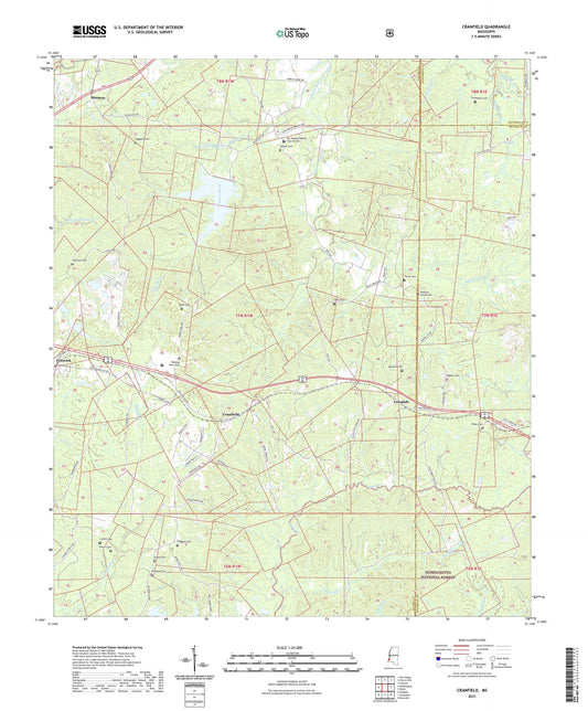 Cranfield Mississippi US Topo Map Image