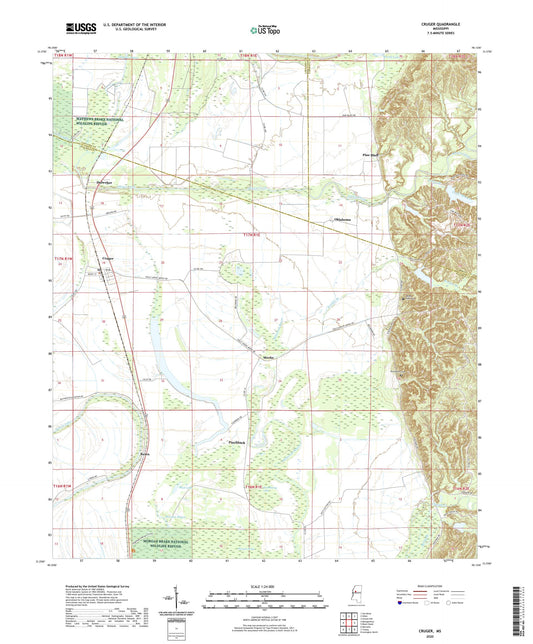Cruger Mississippi US Topo Map Image
