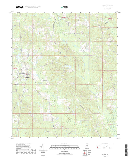 Decatur Mississippi US Topo Map Image