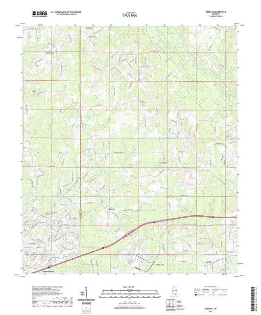 Dedeaux Mississippi US Topo Map Image