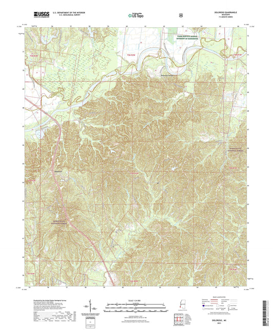 Doloroso Mississippi US Topo Map Image